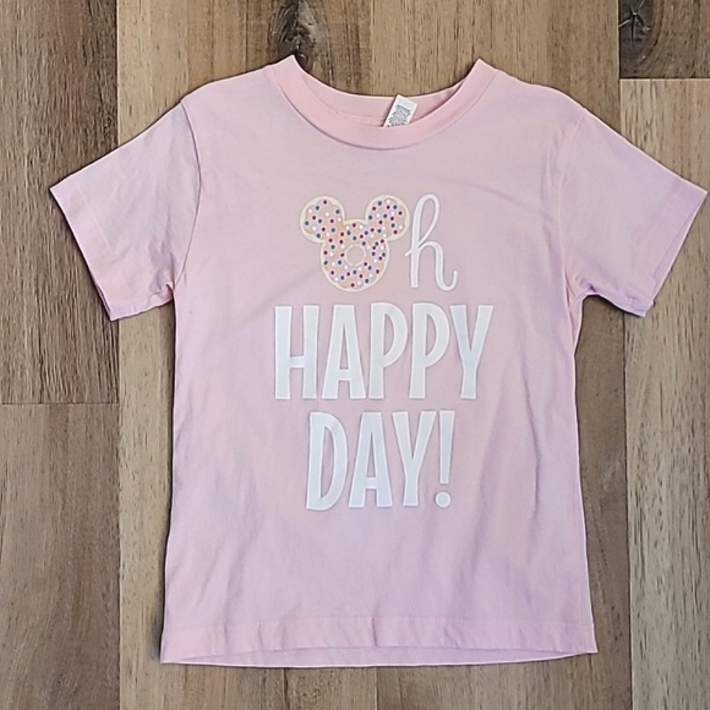 Disney Donut Oh Happy Day Tee Shirt Pink 3T